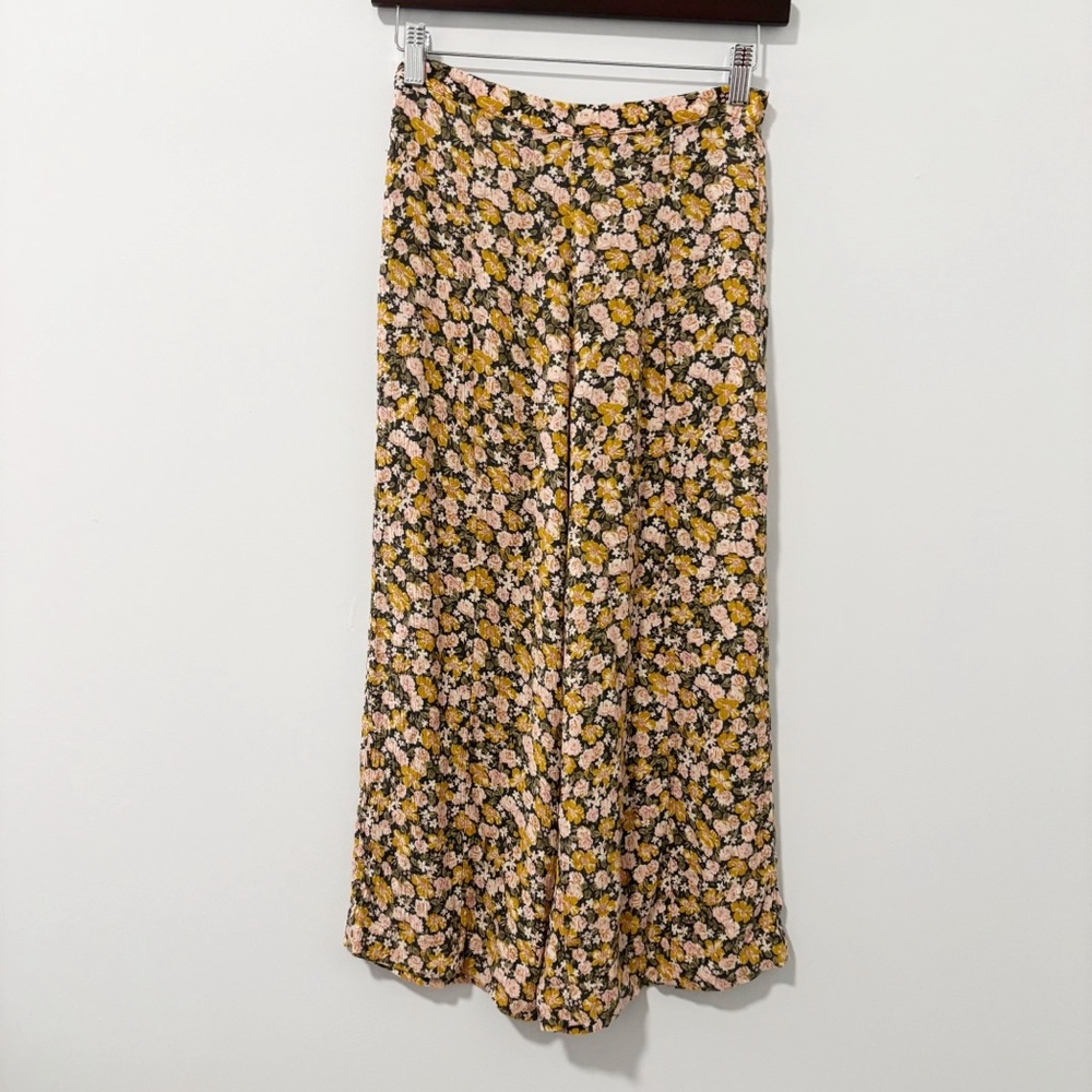 American Eagle Outfitters Floral Wide Leg Pants Womens Size XS‎ Boho Cottagecore